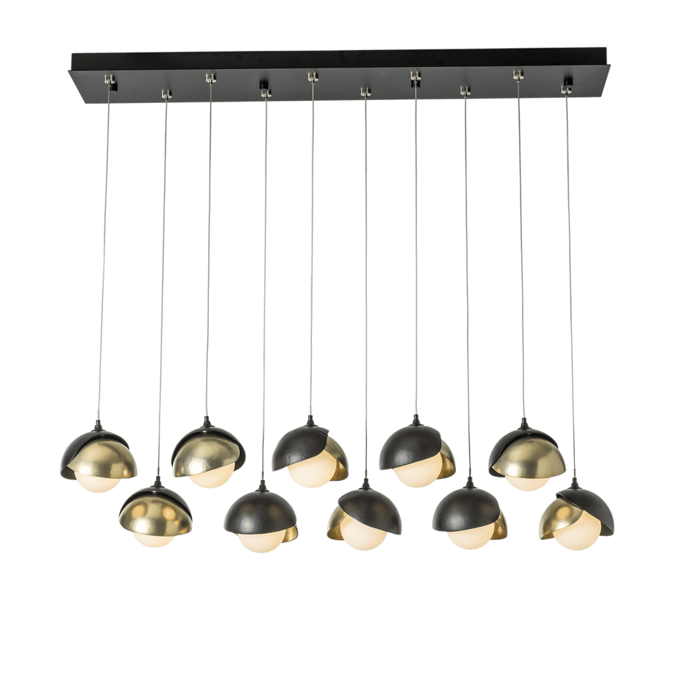 Brooklyn 10-Light Double Shade Pendant by Hubbardton Forge - Versatile Style & Energy-Efficient Lighting