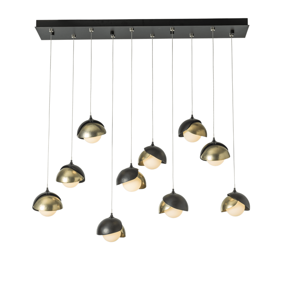 Brooklyn 10-Light Double Shade Pendant by Hubbardton Forge - Versatile Style & Energy-Efficient Lighting