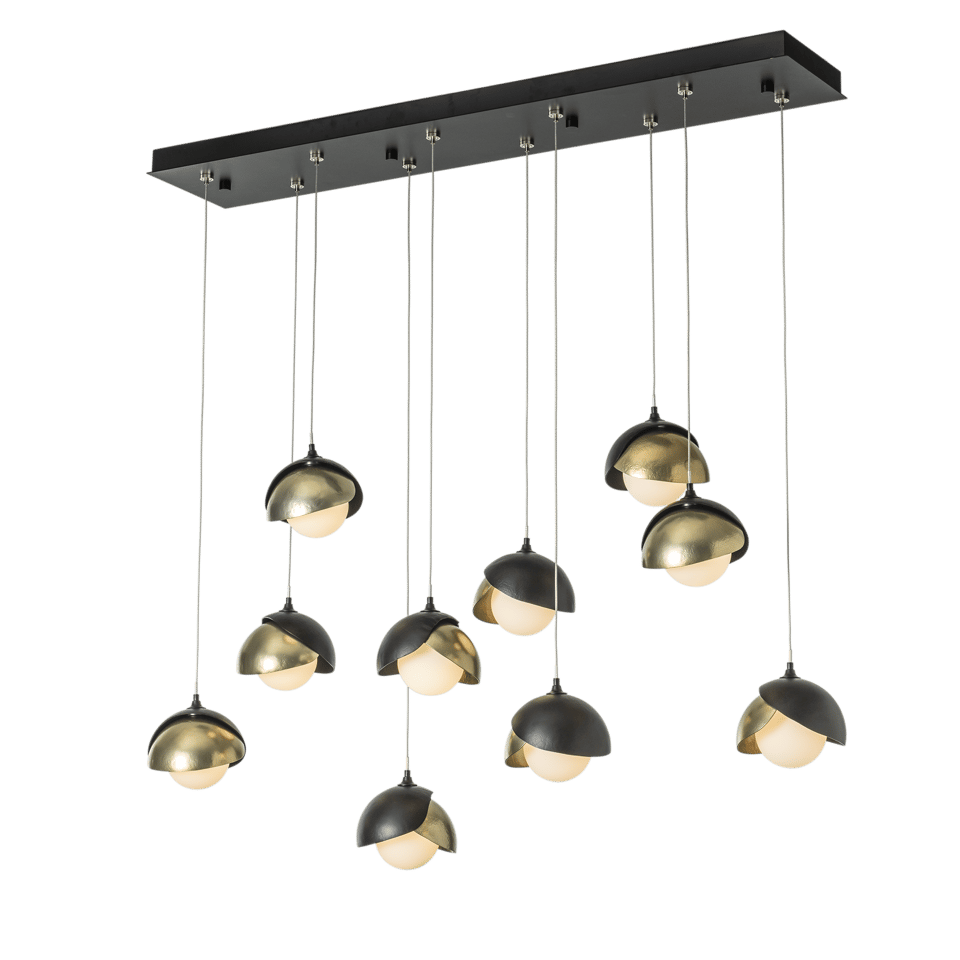 Brooklyn 10-Light Double Shade Pendant by Hubbardton Forge - Versatile Style & Energy-Efficient Lighting