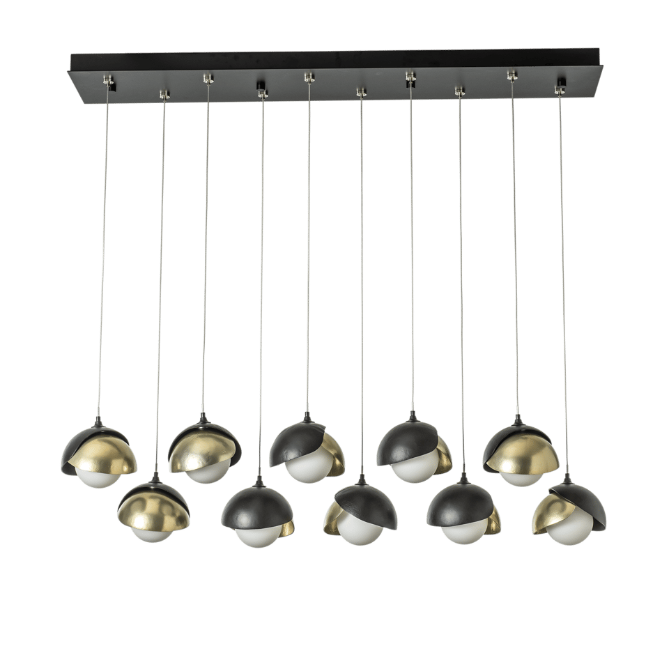 Brooklyn 10-Light Double Shade Pendant by Hubbardton Forge - Versatile Style & Energy-Efficient Lighting