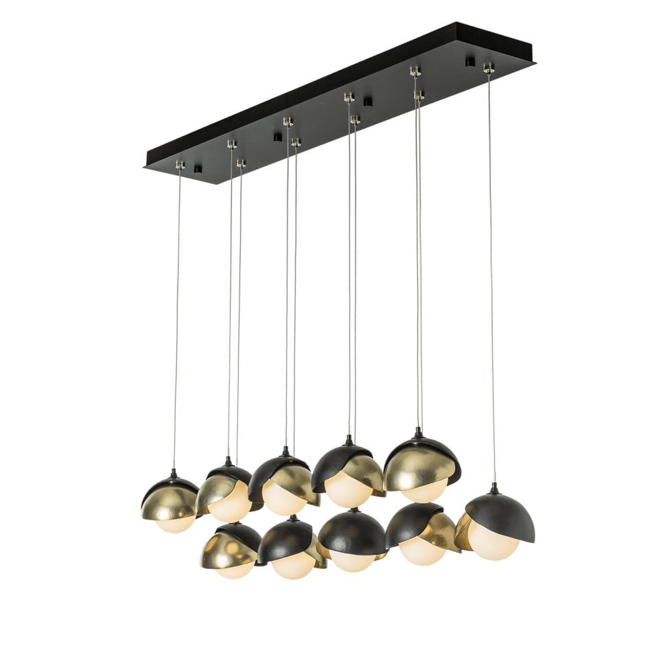 Brooklyn 10-Light Double Shade Pendant by Hubbardton Forge - Versatile Style & Energy-Efficient Lighting