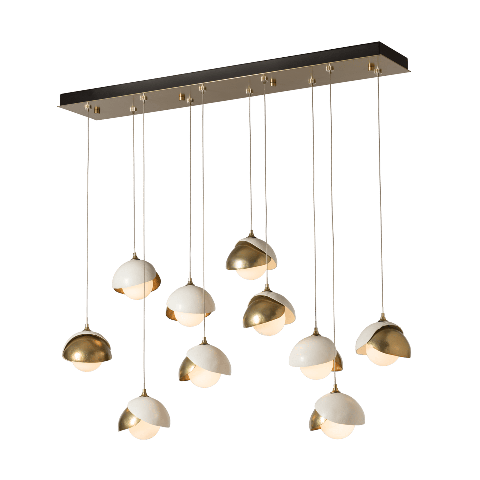 Brooklyn 10-Light Double Shade Pendant by Hubbardton Forge - Versatile Style & Energy-Efficient Lighting