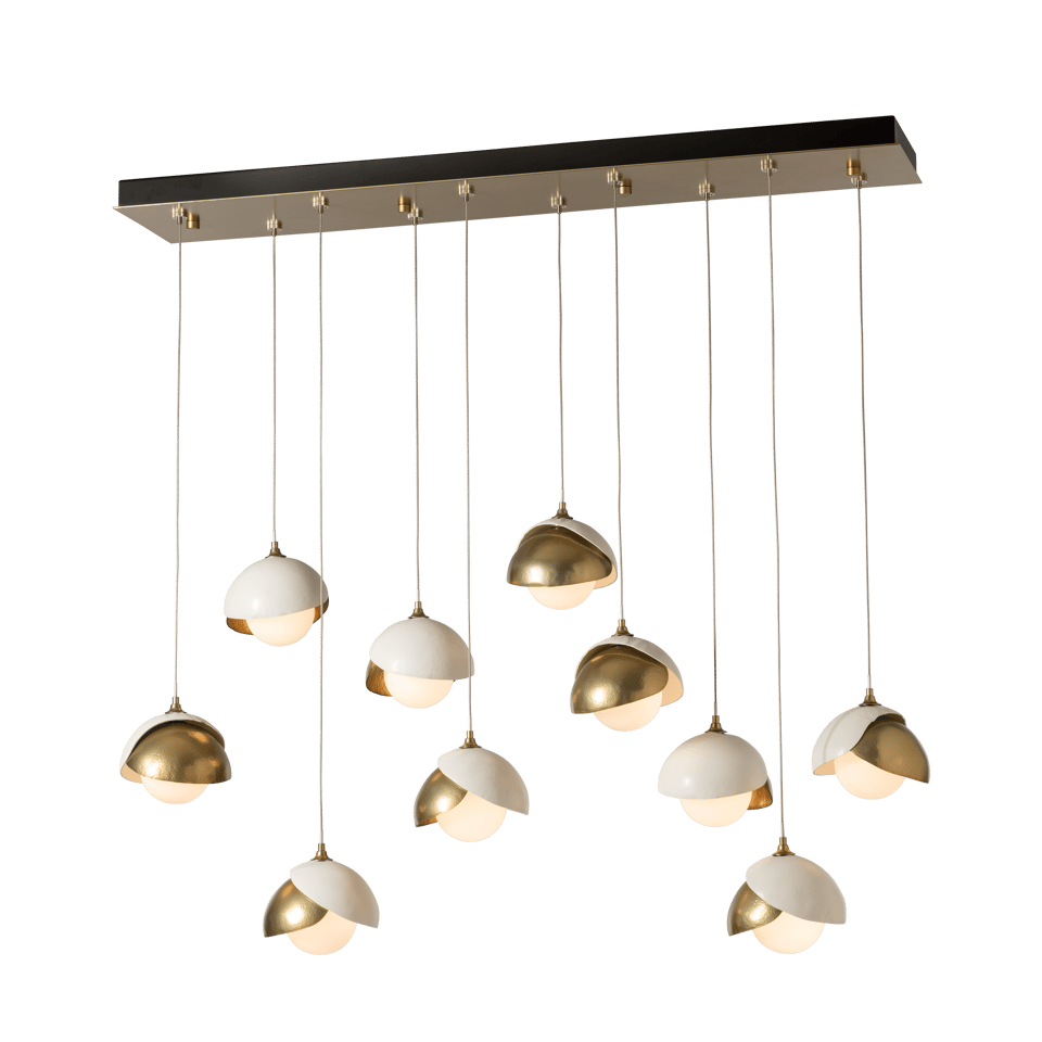 Brooklyn 10-Light Double Shade Pendant by Hubbardton Forge - Versatile Style & Energy-Efficient Lighting