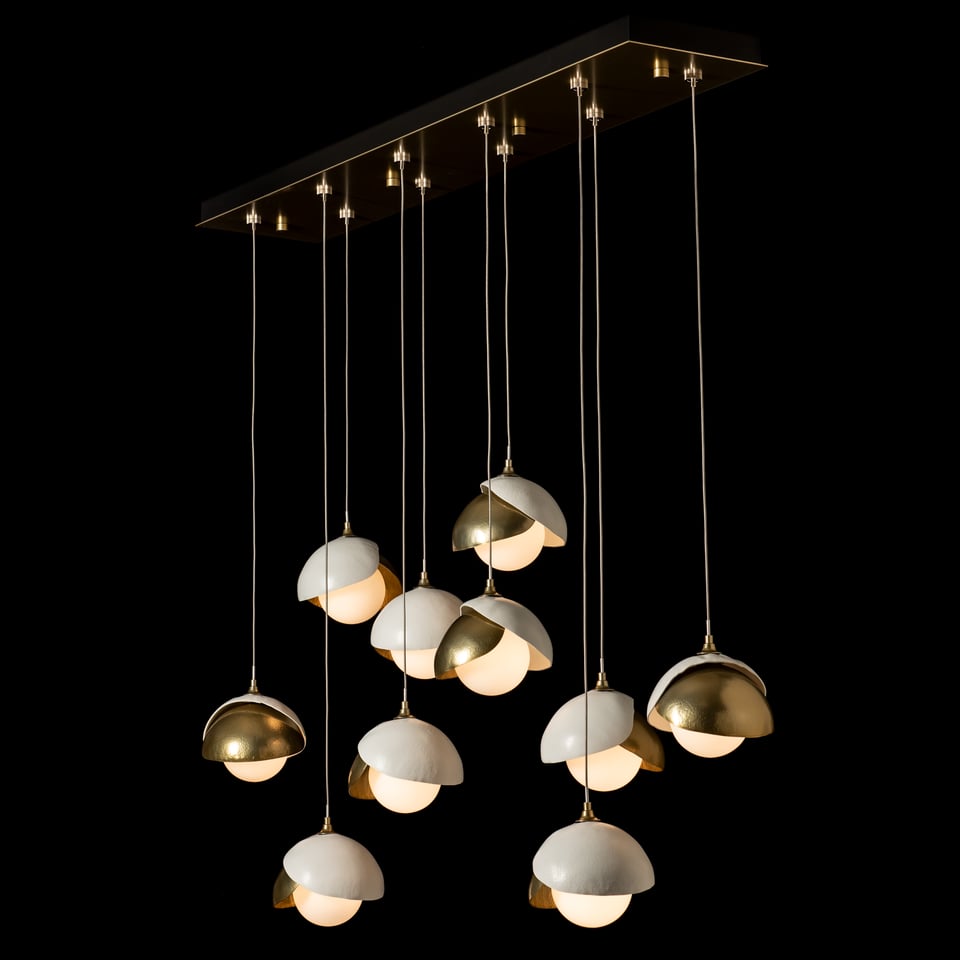 Brooklyn 10-Light Double Shade Pendant by Hubbardton Forge - Versatile Style & Energy-Efficient Lighting