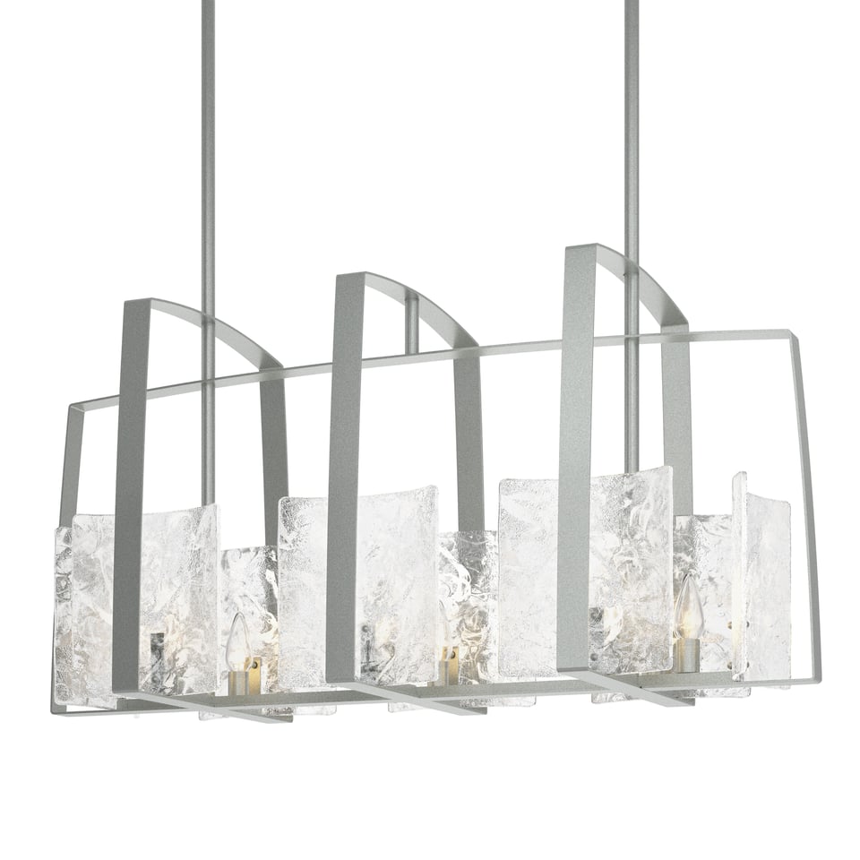 Arc Linear Pendant Light By Hubbardton Forge 131311 - 8 Glass Shades, Dimmable, Custom Finishes