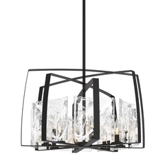 Arc 8-Light Pendant By Hubbardton Forge With Dimmable Feature And Elegant Clear Glass Design