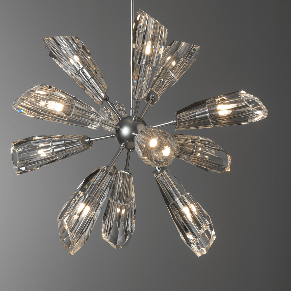 Luma 12-Light Starburst Pendant by Hubbardton Forge - Elegant Dimmable Fixture for Modern Spaces