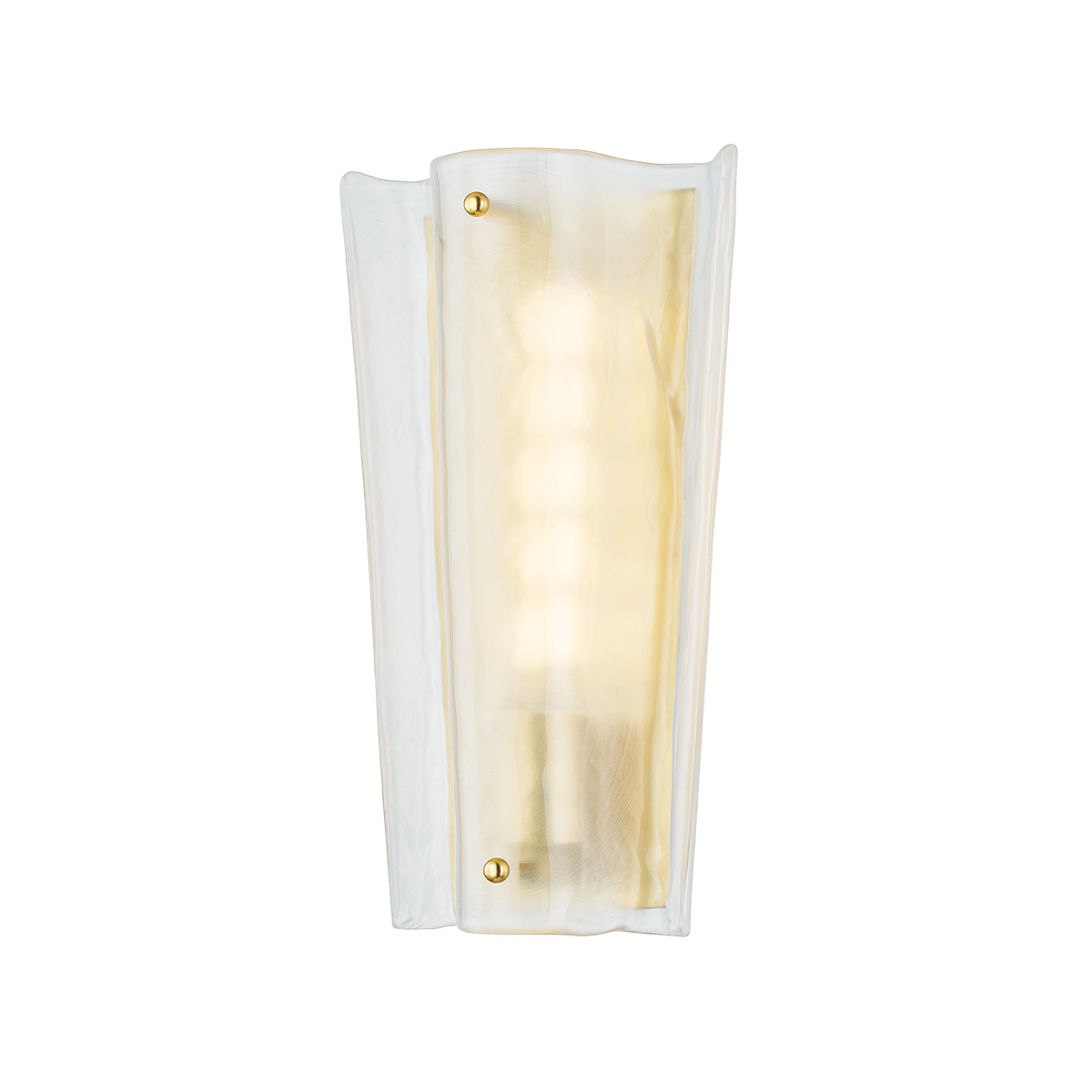 Baxford Sconce by Hudson Valley Lighting 1314-AGB, Aged Brass, Dimmable Cast Glass Wall Light