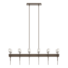 Hubbardton Forge Echo 12-Light Linear Pendant with Dimmable Functionality & Versatile Finish Options