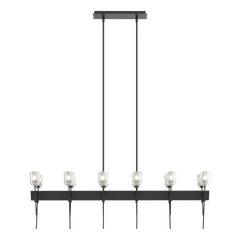 Hubbardton Forge Echo 12-Light Linear Pendant with Dimmable Functionality & Versatile Finish Options