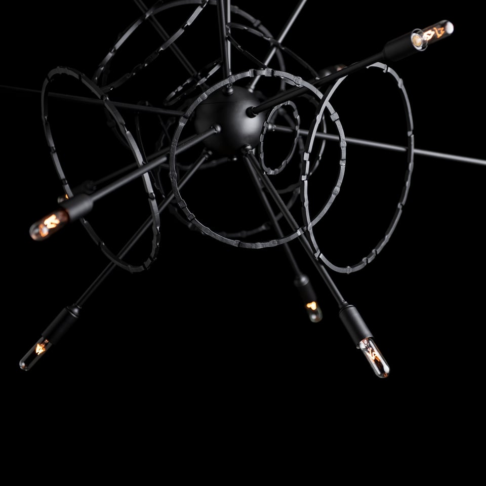 Olympus 12-Light Starburst Pendant by Hubbardton Forge - Customizable Finishes & Dimmable Functionality