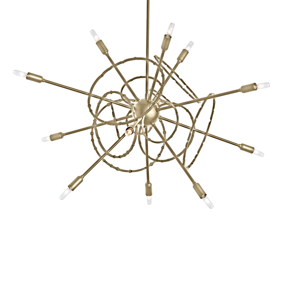 Olympus 12-Light Starburst Pendant by Hubbardton Forge - Customizable Finishes & Dimmable Functionality