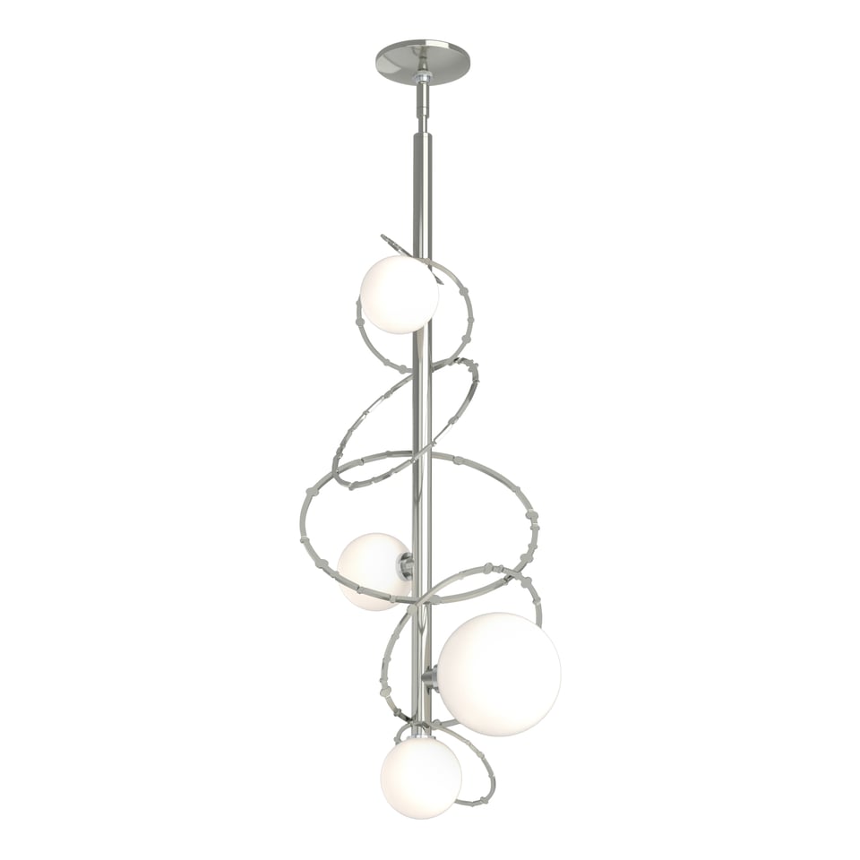 Olympus Vertical Pendant Light by Hubbardton Forge – 4 Glass Globes, Custom Finishes, Dimmable, 120V