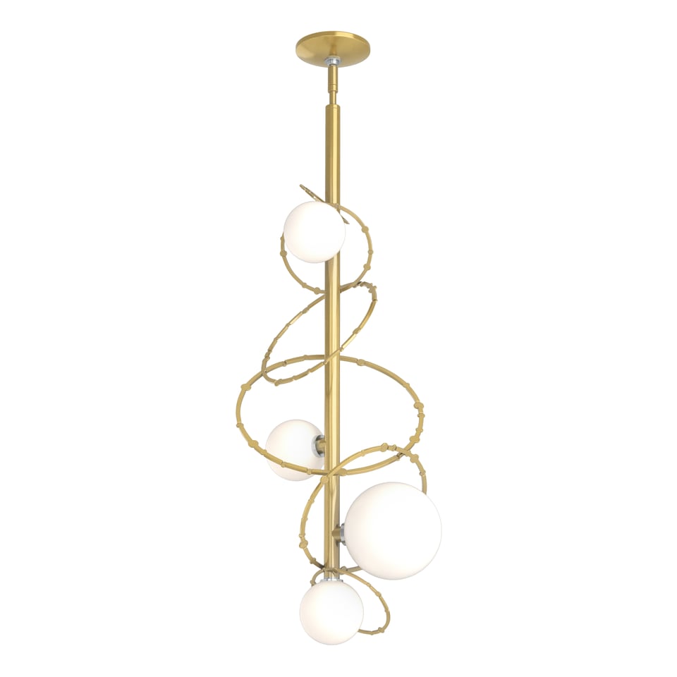 Olympus Vertical Pendant Light by Hubbardton Forge – 4 Glass Globes, Custom Finishes, Dimmable, 120V