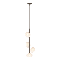 Ume Vertical Pendant Light by Hubbardton Forge, Dimmable, Adjustable Height, Multiple Finish Options