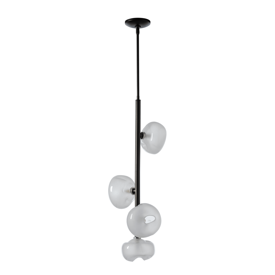 Ume Vertical Pendant Light by Hubbardton Forge, Dimmable, Adjustable Height, Multiple Finish Options