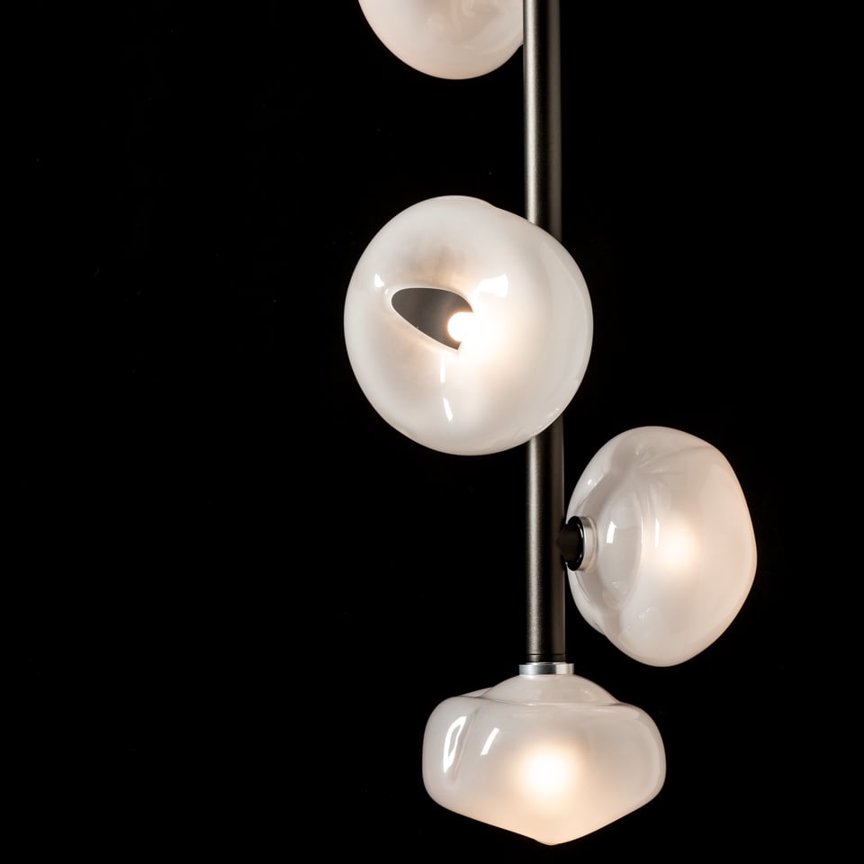 Ume Vertical Pendant Light by Hubbardton Forge, Dimmable, Adjustable Height, Multiple Finish Options