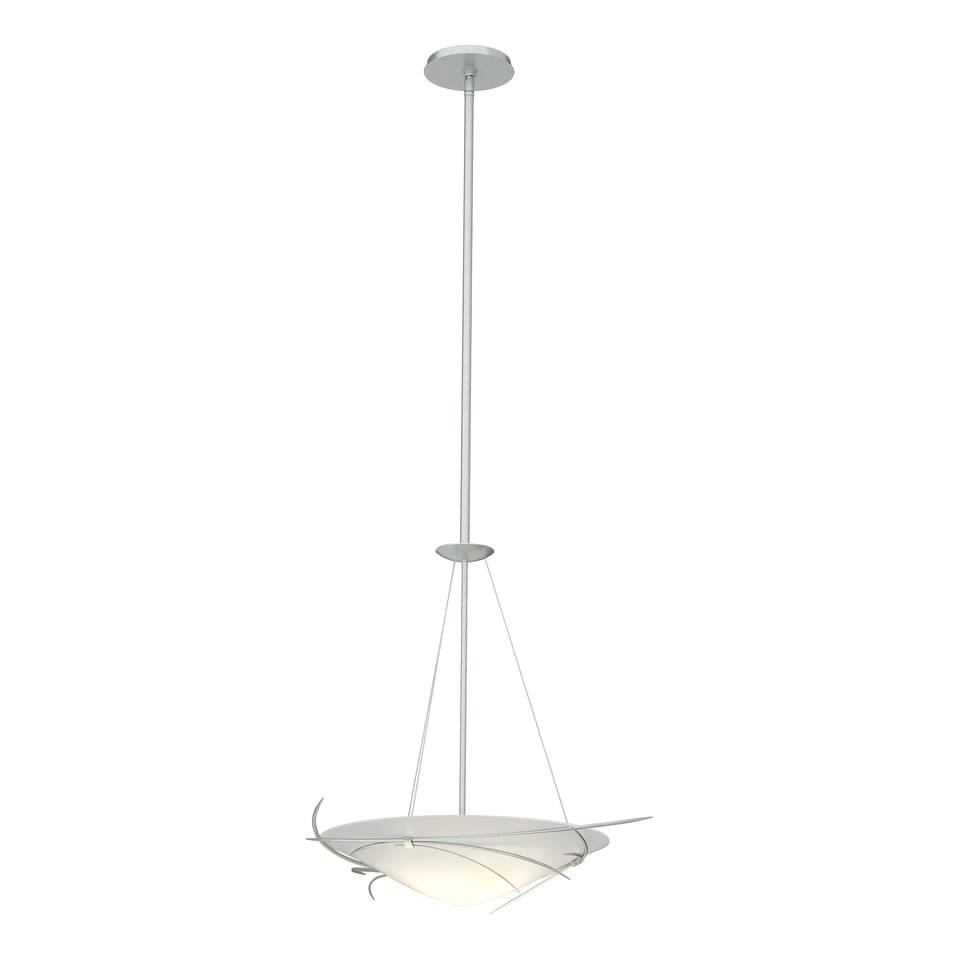 Wisp Pendant Light by Hubbardton Forge, Dimmable, Multiple Finish Options, Customizable Height, 3 Bulb Design