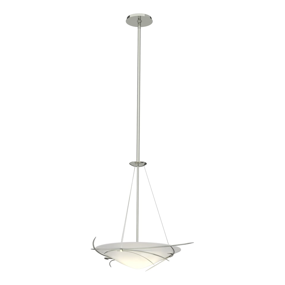 Wisp Pendant Light by Hubbardton Forge, Dimmable, Multiple Finish Options, Customizable Height, 3 Bulb Design