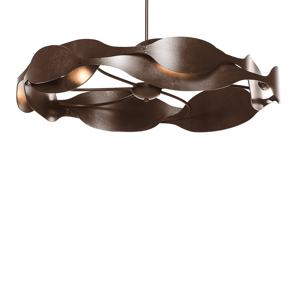 Waves Pendant Light By Hubbardton Forge - Adjustable Height, Dimmable, Multiple Finishes