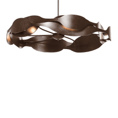 Waves Pendant Light By Hubbardton Forge - Adjustable Height, Dimmable, Multiple Finishes