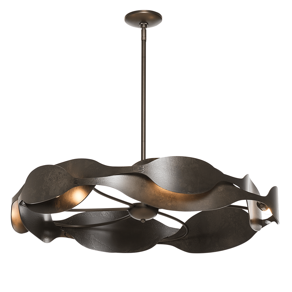 Waves Pendant Light By Hubbardton Forge - Adjustable Height, Dimmable, Multiple Finishes