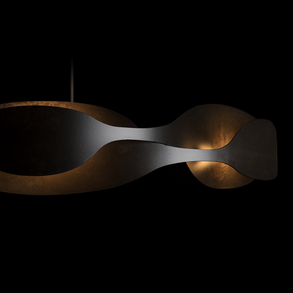 Waves Pendant Light By Hubbardton Forge - Adjustable Height, Dimmable, Multiple Finishes