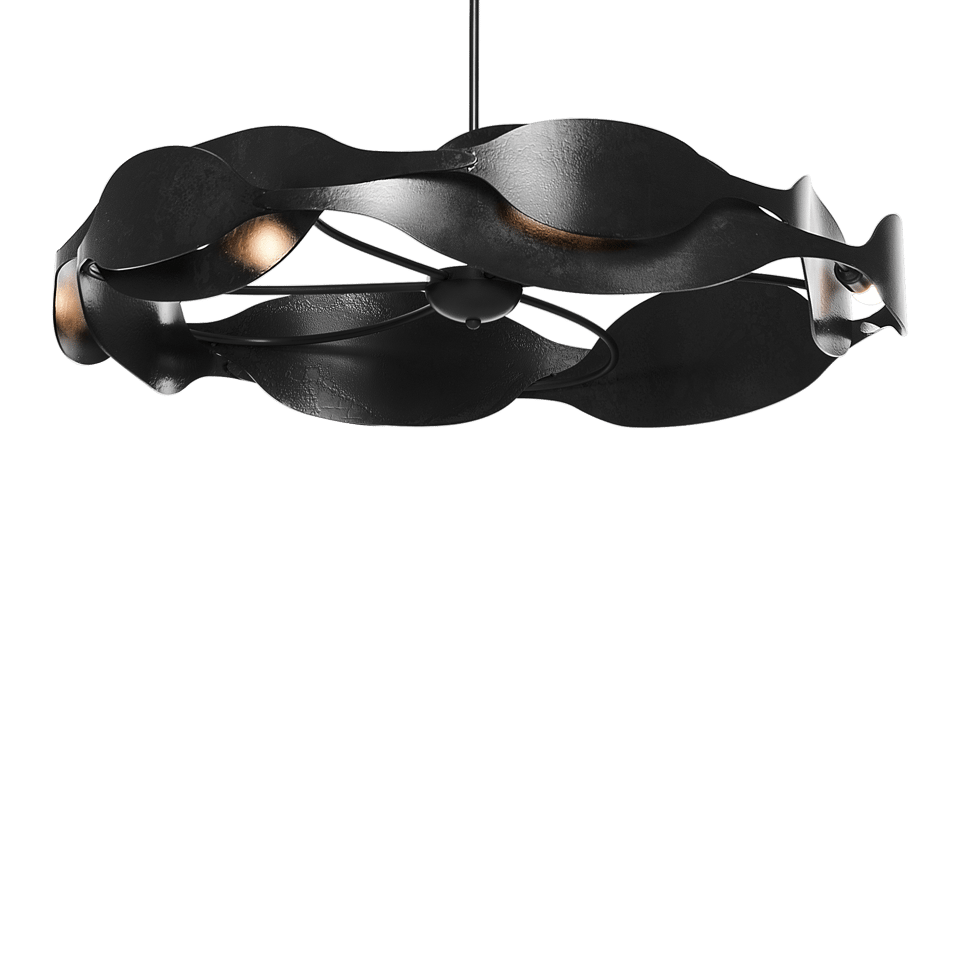 Waves Pendant Light By Hubbardton Forge - Adjustable Height, Dimmable, Multiple Finishes