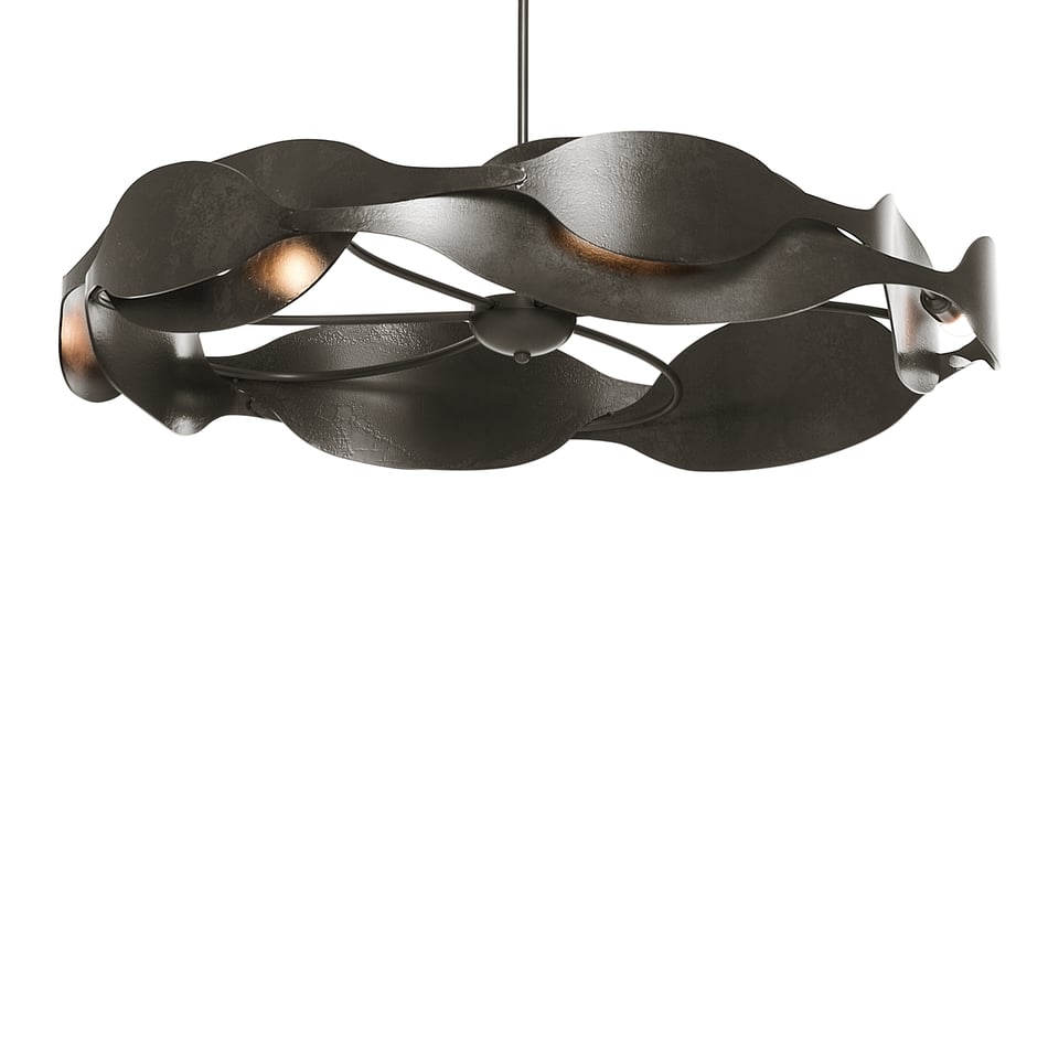 Waves Pendant Light By Hubbardton Forge - Adjustable Height, Dimmable, Multiple Finishes