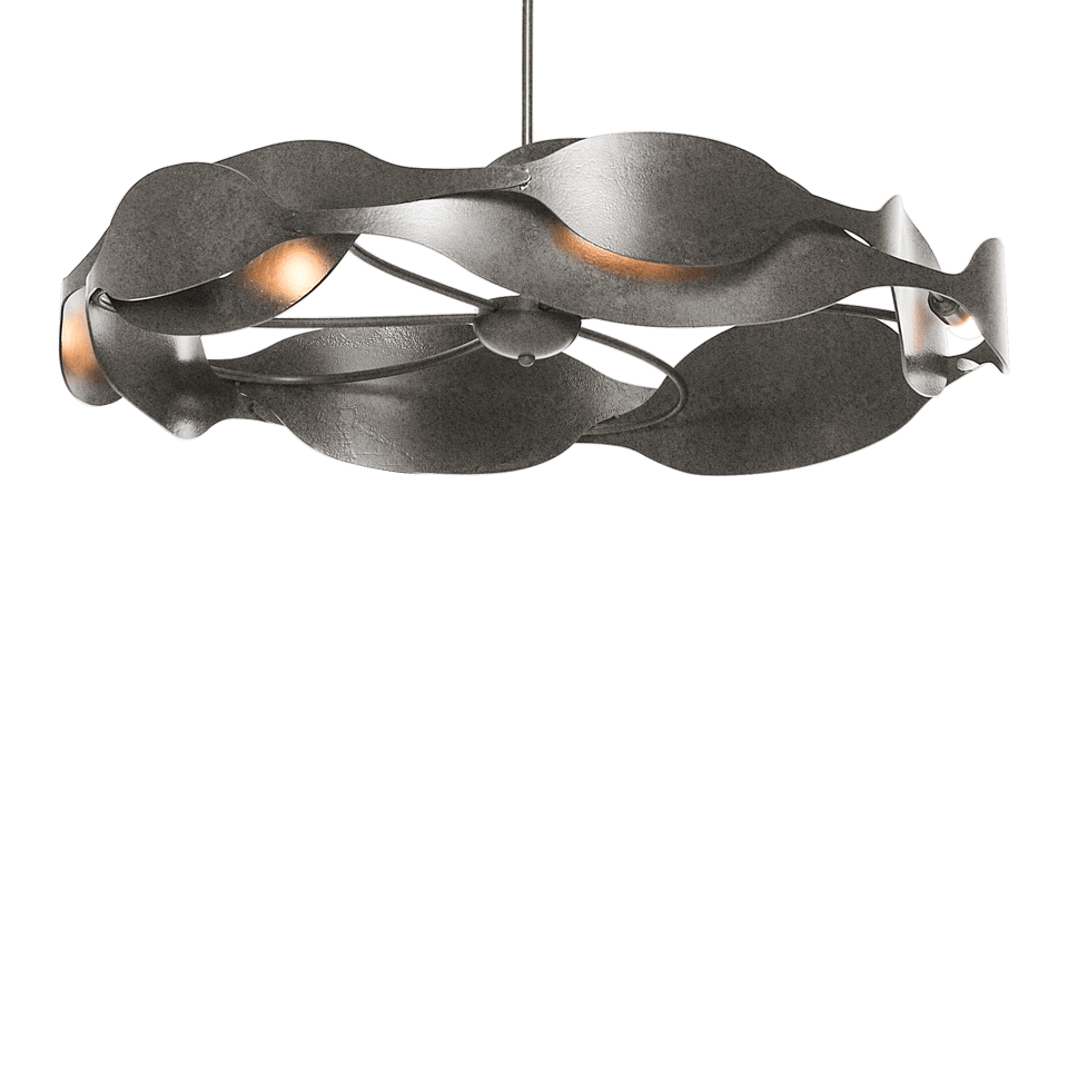 Waves Pendant Light By Hubbardton Forge - Adjustable Height, Dimmable, Multiple Finishes