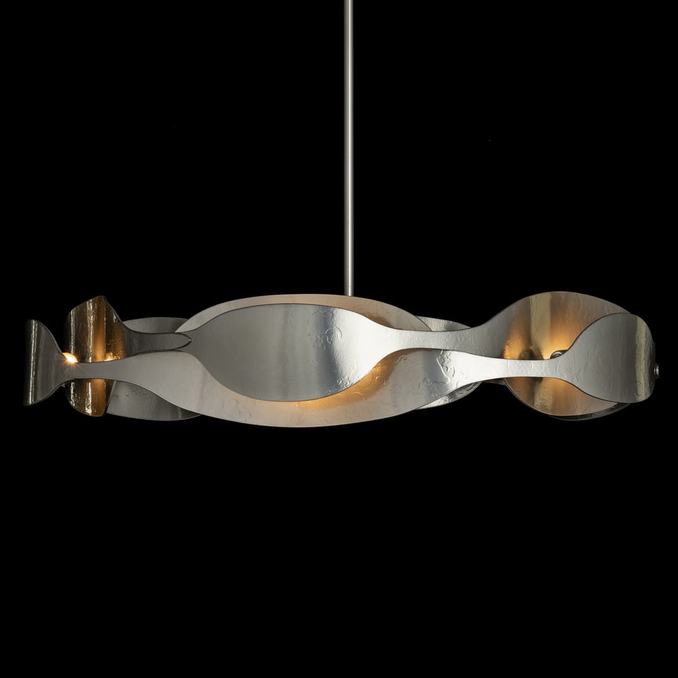 Waves Pendant Light By Hubbardton Forge - Adjustable Height, Dimmable, Multiple Finishes