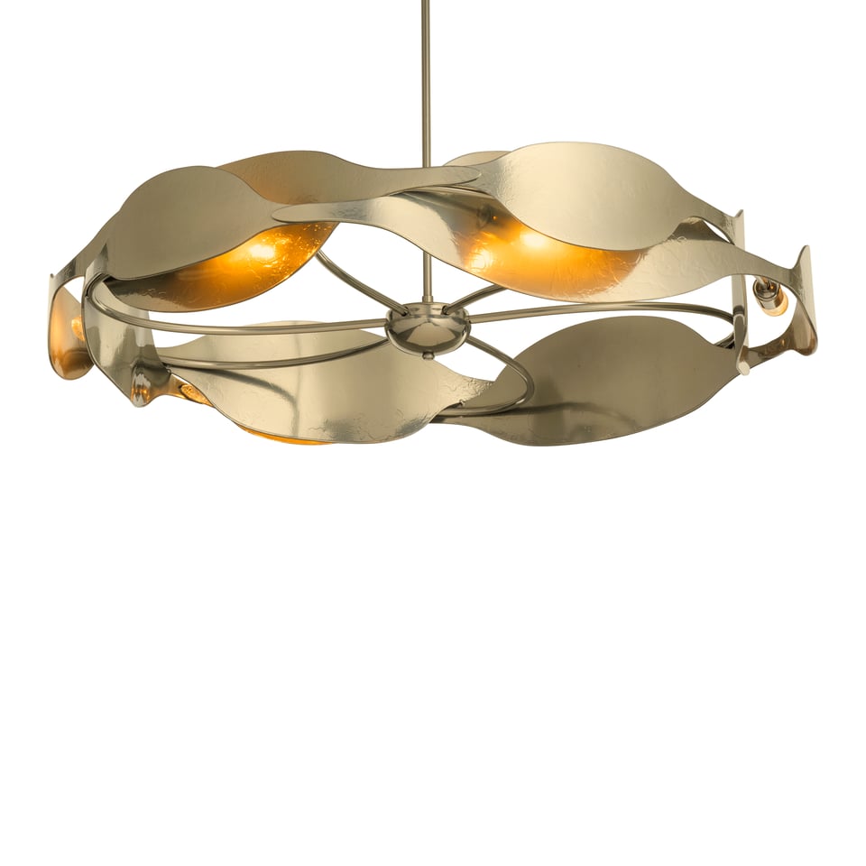 Waves Pendant Light By Hubbardton Forge - Adjustable Height, Dimmable, Multiple Finishes