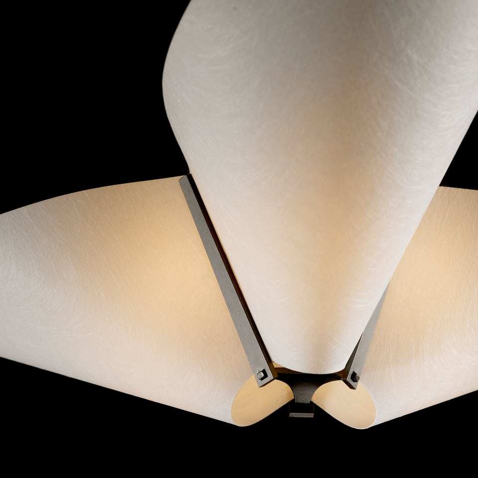 Kirigami 3-Light Pendant by Hubbardton Forge - Handcrafted Modern Elegance with Custom Finishes