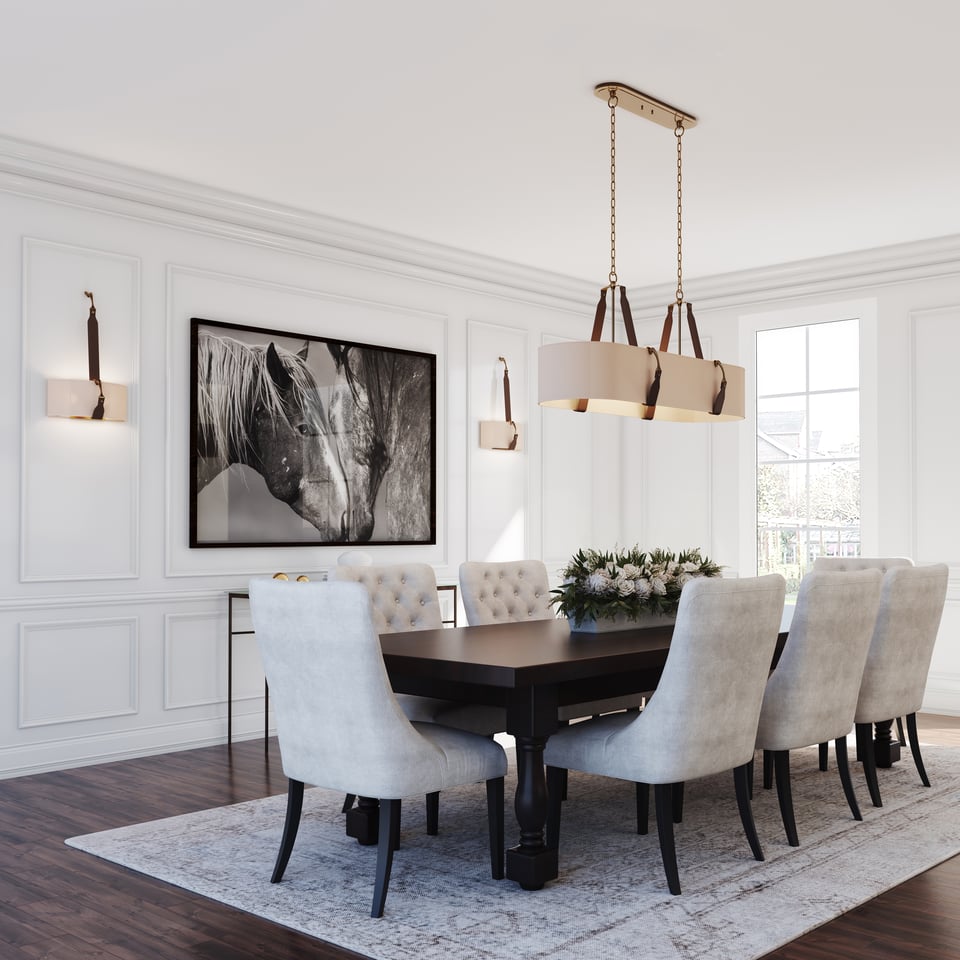 Saratoga 2-Light Oval Pendant by Hubbardton Forge with Adjustable Height and Elegant Leather Strapping