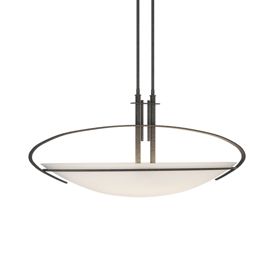 Mackintosh Pendant Light by Hubbardton Forge - Art Nouveau Design, Dimmable, Customizable Finishes, 150W