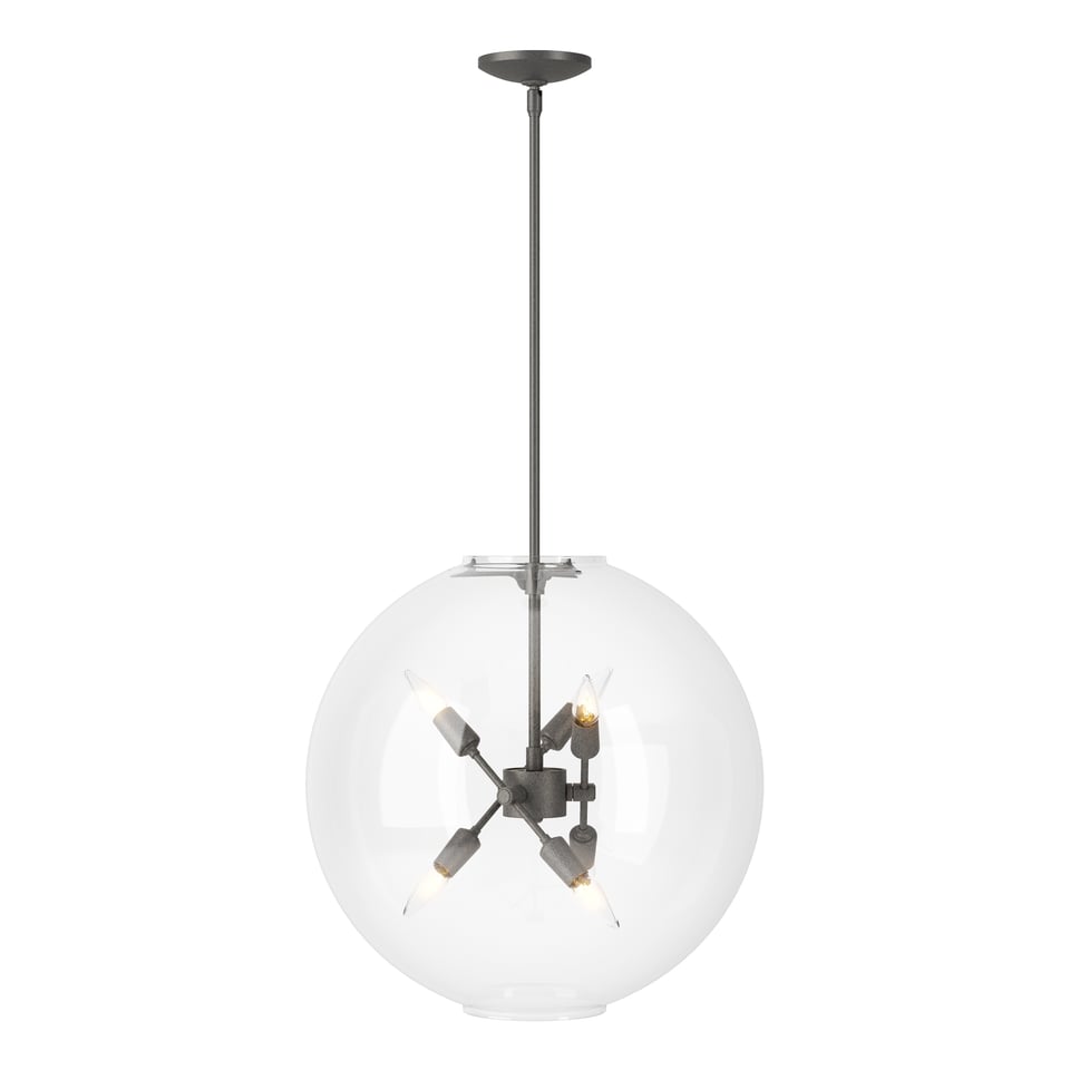 Hubbardton Forge Sfera 6-Light Pendant, Elegant Design, Dimmable, UL Damp Rated, Custom Finishes