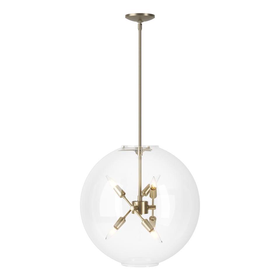 Hubbardton Forge Sfera 6-Light Pendant, Elegant Design, Dimmable, UL Damp Rated, Custom Finishes