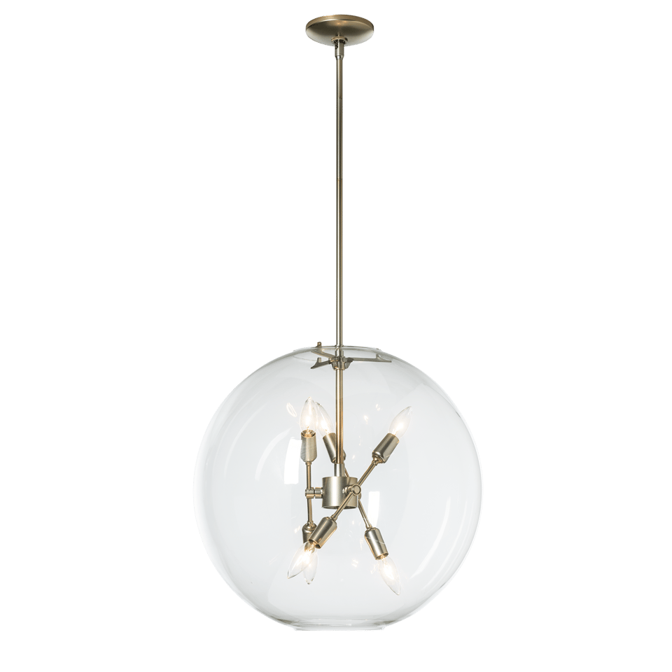 Hubbardton Forge Sfera 6-Light Pendant, Elegant Design, Dimmable, UL Damp Rated, Custom Finishes