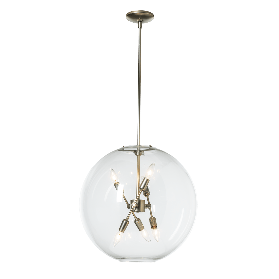 Hubbardton Forge Sfera 6-Light Pendant, Elegant Design, Dimmable, UL Damp Rated, Custom Finishes