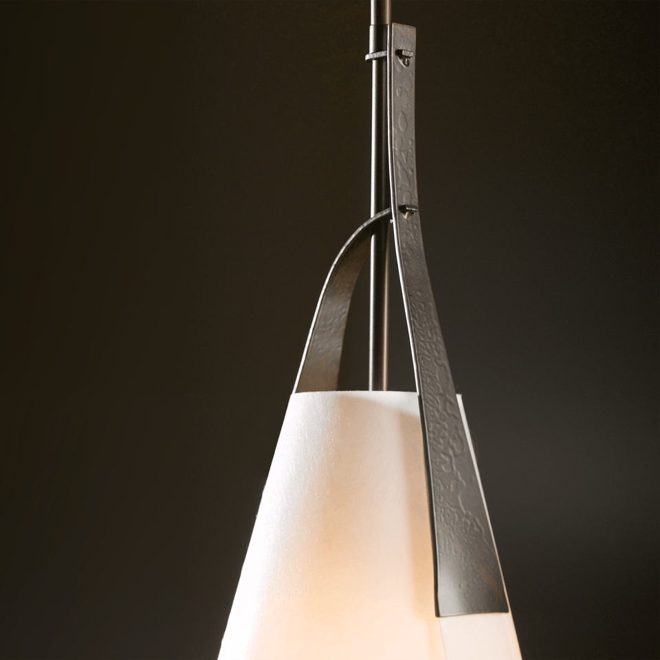 Mobius Tall Pendant Light 28.6" by Hubbardton Forge - Dimmable, Versatile Design, Various Finishes