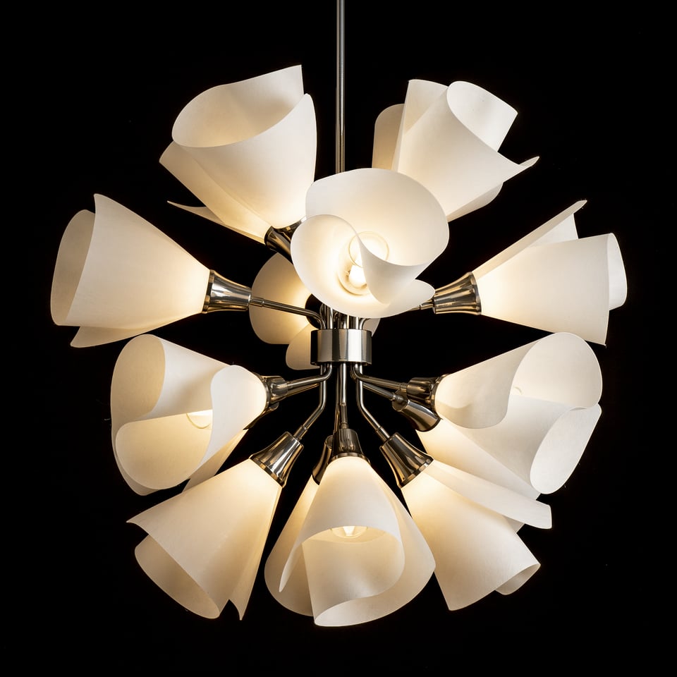 Mobius 16-Light Orb Pendant by Hubbardton Forge - Dimmable, Adjustable Height, UL Damp Rated