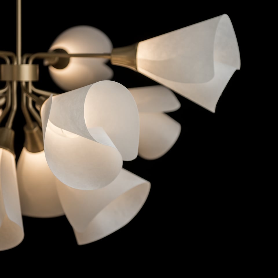 Mobius 12-Light Pendant by Hubbardton Forge with Dimmable Feature and Customizable Height