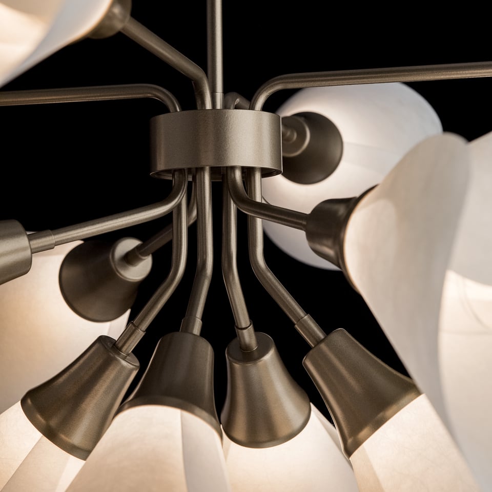 Mobius 12-Light Pendant by Hubbardton Forge with Dimmable Feature and Customizable Height