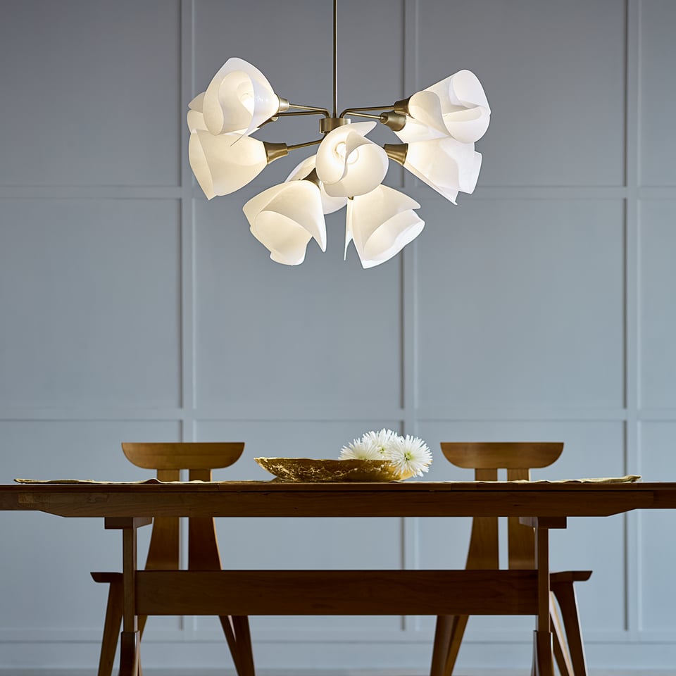 Mobius 12-Light Pendant by Hubbardton Forge with Dimmable Feature and Customizable Height