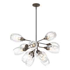 Hubbardton Forge 12-Light Ensemble Pendant - Adjustable Dimmable Sputnik Design in 3 Finishes