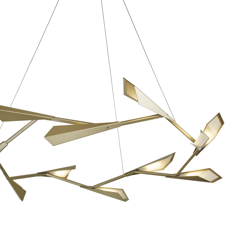 Hubbardton Forge Quill Large LED Pendant Light, Dimmable, Energy Efficient, Customizable Finishes