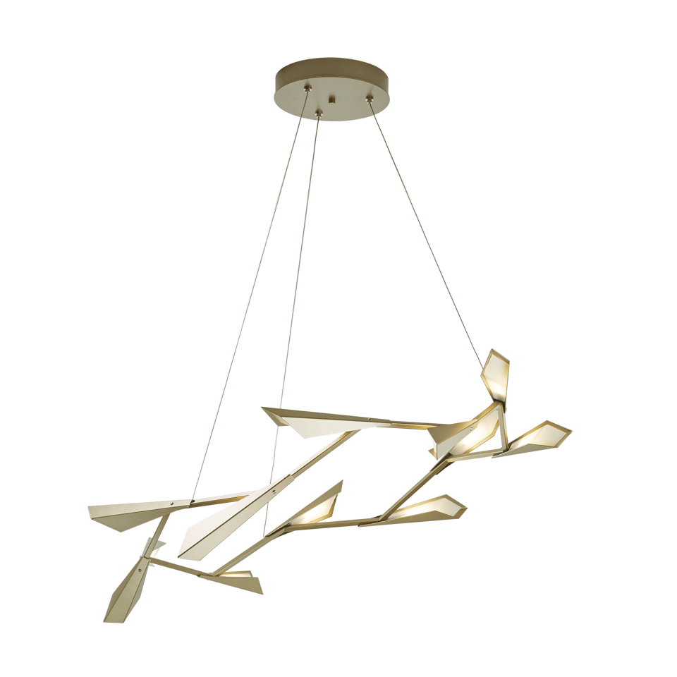 Hubbardton Forge Quill Large LED Pendant Light, Dimmable, Energy Efficient, Customizable Finishes