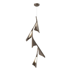 Hubbardton Forge Plume 5-Light LED Pendant, Dimmable, 28W Energy Efficient, Modern Artistry