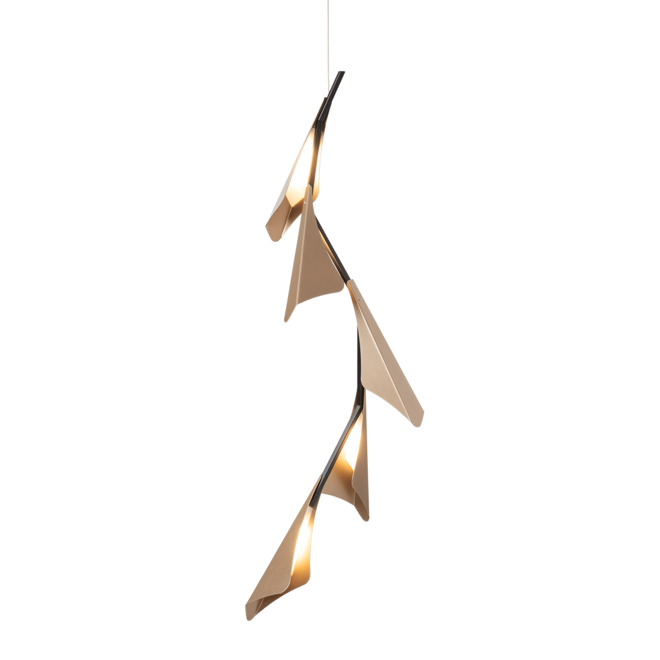 Hubbardton Forge Plume 5-Light LED Pendant, Dimmable, 28W Energy Efficient, Modern Artistry