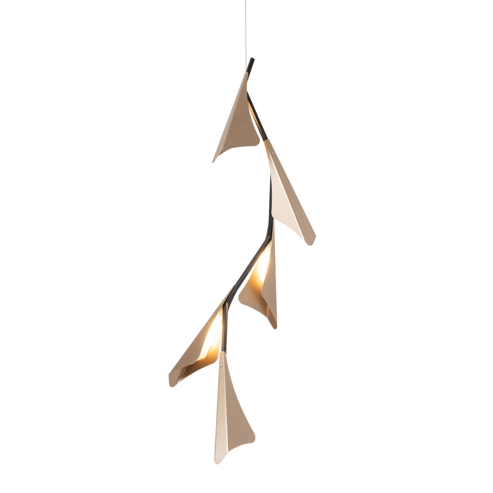 Hubbardton Forge Plume 5-Light LED Pendant, Dimmable, 28W Energy Efficient, Modern Artistry